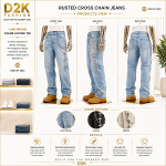 D2K Rusted Cross Chain Jeans
